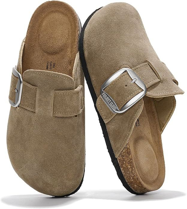 Zuecos Manchester de Project Cloud: espuma viscoelástica de ante y comodidad antideslizante 