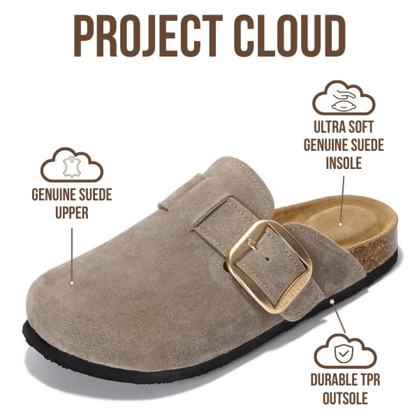 Project Cloud | "Manchester" Women Clogs | Genuine Leather | ProjectPlush™️ | Non-Slip