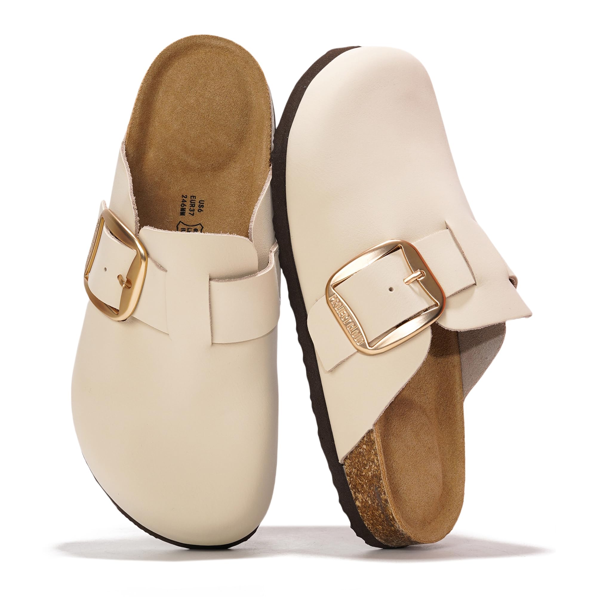 Zuecos Manchester de Project Cloud: espuma viscoelástica de ante y comodidad antideslizante 