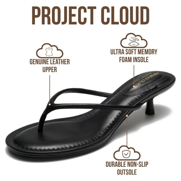 Project Cloud Women's | Genuine Leather Sandals Women Footwear | Memory Foam | Lightweight | Non-Slip - Mango - Project Cloud - Sandals -Shop Project Cloud premium footwear Now!