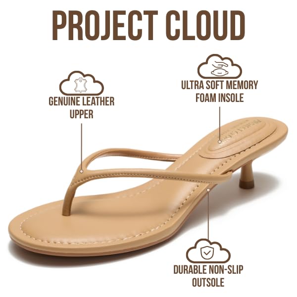 Project Cloud Women's | Genuine Leather Sandals Women Footwear | Memory Foam | Lightweight | Non-Slip - Mango - Project Cloud - Sandals -Shop Project Cloud premium footwear Now!