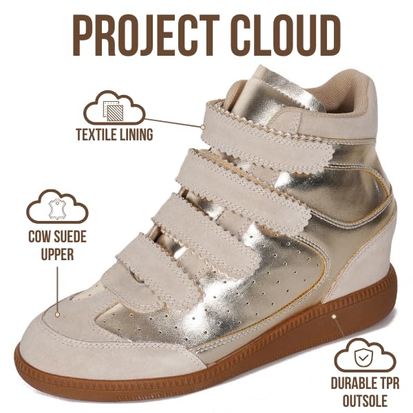 Project Cloud | "Marant" Wedge Sneakers for Women | Stylish | Memory Foam Insole | Lightweight | Non-Slip