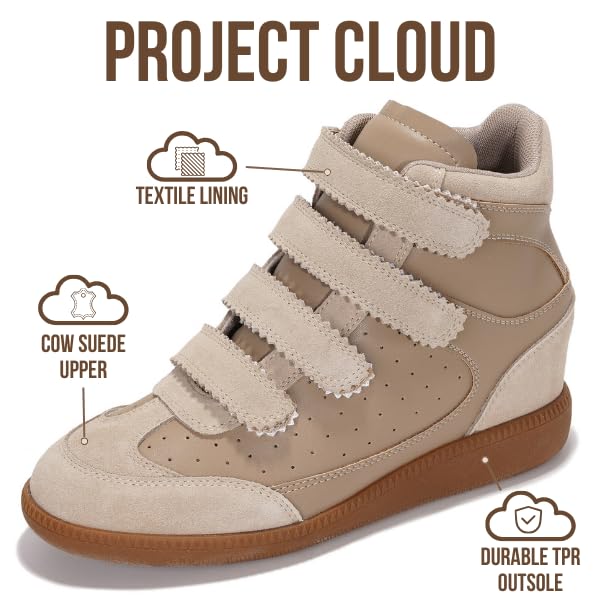 Project Cloud | "Marant" Wedge Sneakers for Women | Stylish | Memory Foam Insole | Lightweight | Non-Slip