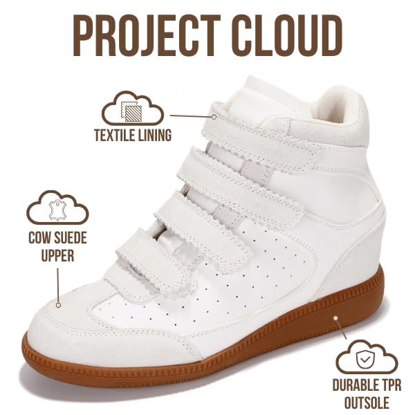 Project Cloud | "Marant" Wedge Sneakers for Women | Stylish | Memory Foam Insole | Lightweight | Non-Slip