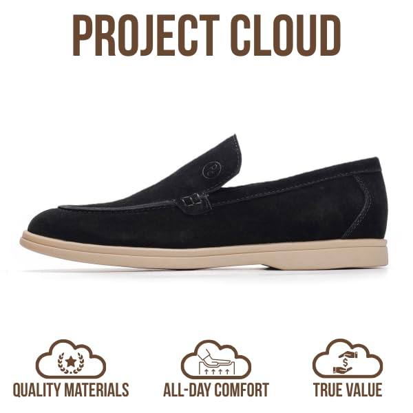 Project Cloud Men's |  100% Genuine Leather - Venetian Loafers | Memory Foam | Lightweight | Non-Slip - Mark