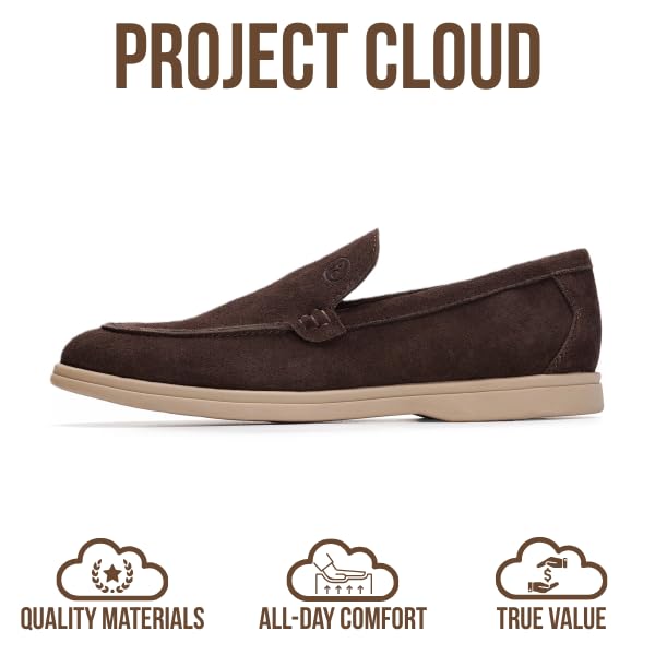 Project Cloud Men's |  100% Genuine Leather - Venetian Loafers | Memory Foam | Lightweight | Non-Slip - Mark