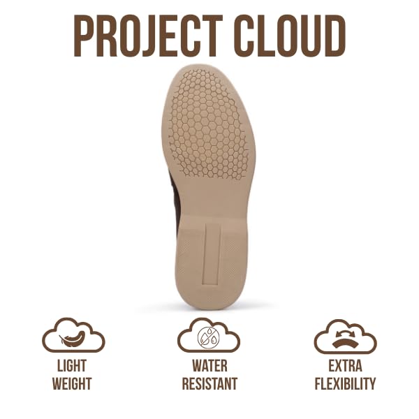 Project Cloud Men's |  100% Genuine Leather - Venetian Loafers | Memory Foam | Lightweight | Non-Slip - Mark