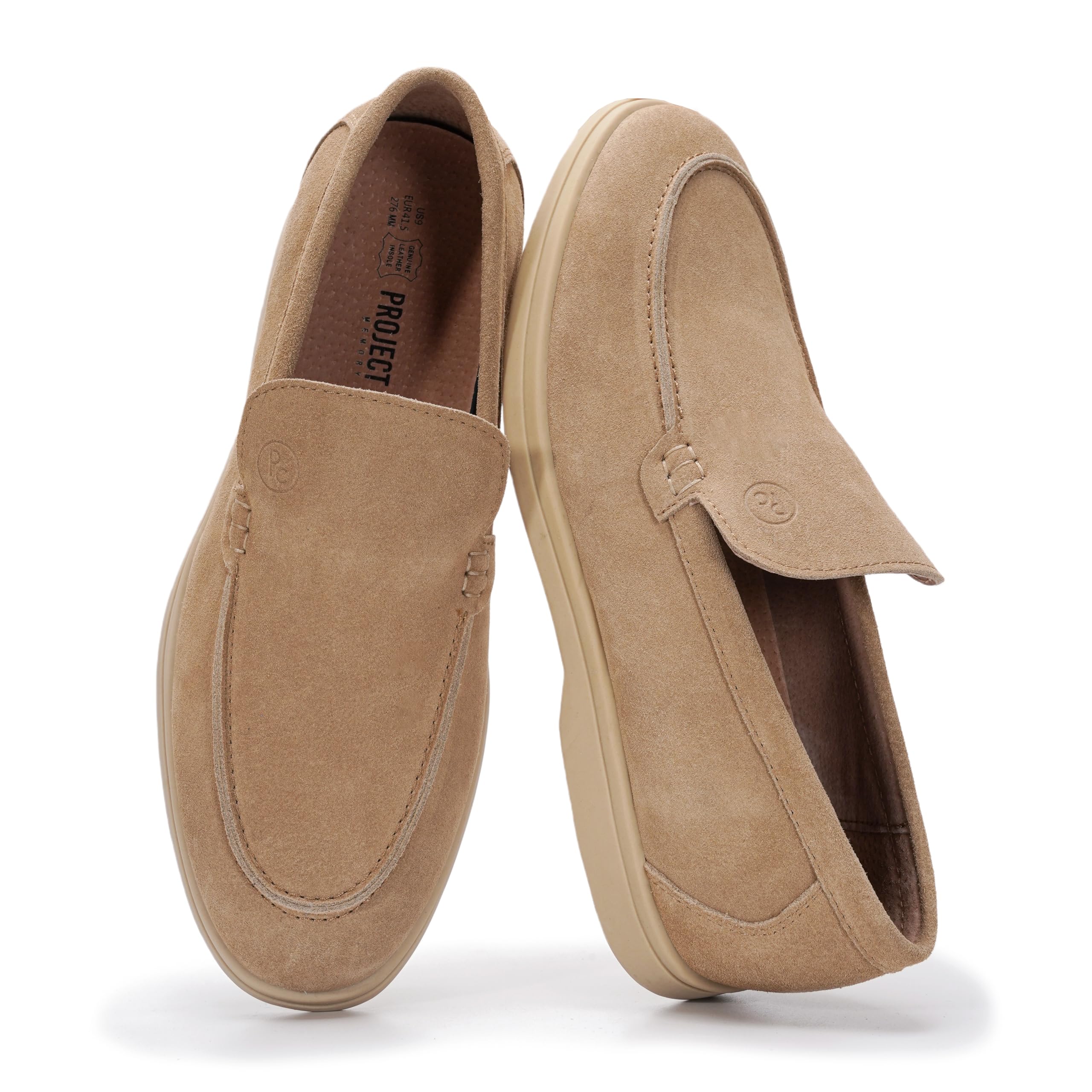 Project Cloud Men's |  100% Genuine Leather - Venetian Loafers | Memory Foam | Lightweight | Non-Slip - Mark