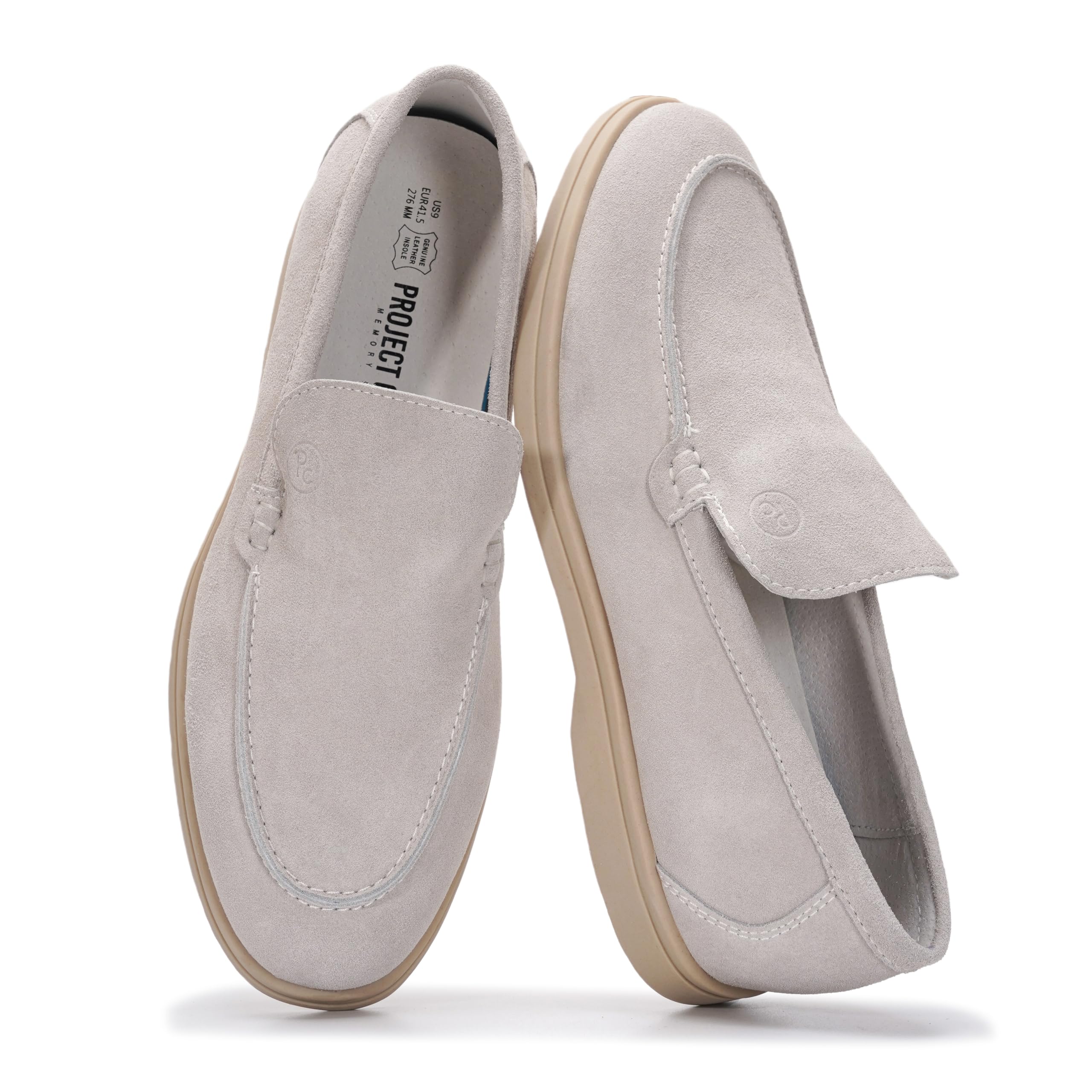 Project Cloud Men's |  100% Genuine Leather - Venetian Loafers | Memory Foam | Lightweight | Non-Slip - Mark