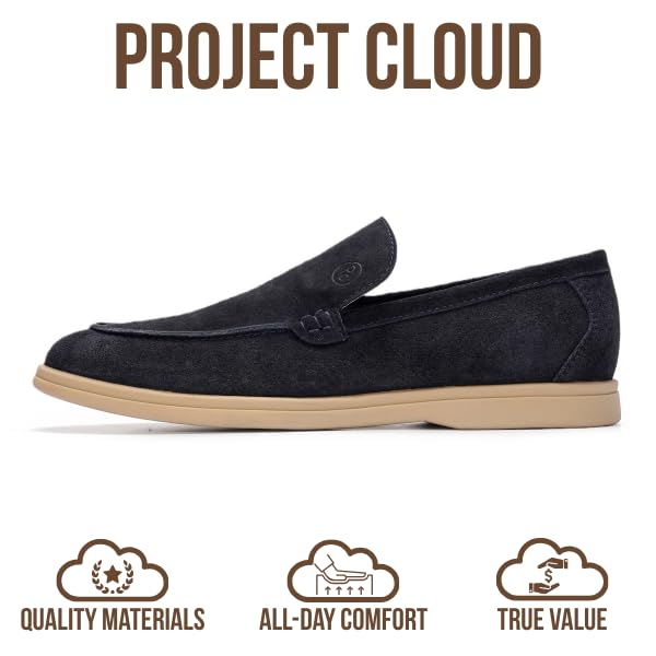 Project Cloud Men's |  100% Genuine Leather - Venetian Loafers | Memory Foam | Lightweight | Non-Slip - Mark