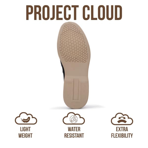 Project Cloud Men's |  100% Genuine Leather - Venetian Loafers | Memory Foam | Lightweight | Non-Slip - Mark