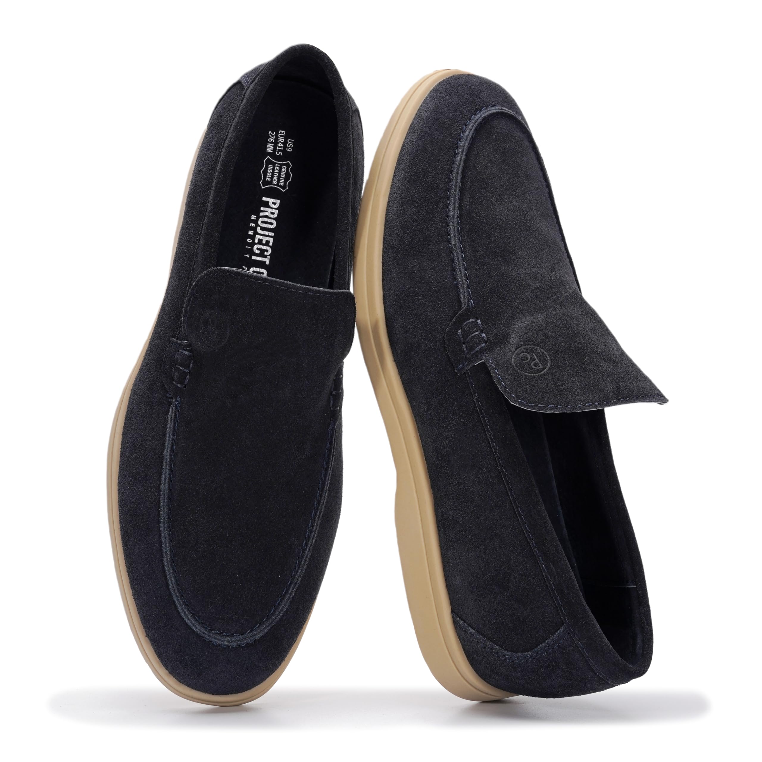 Project Cloud Men's |  100% Genuine Leather - Venetian Loafers | Memory Foam | Lightweight | Non-Slip - Mark