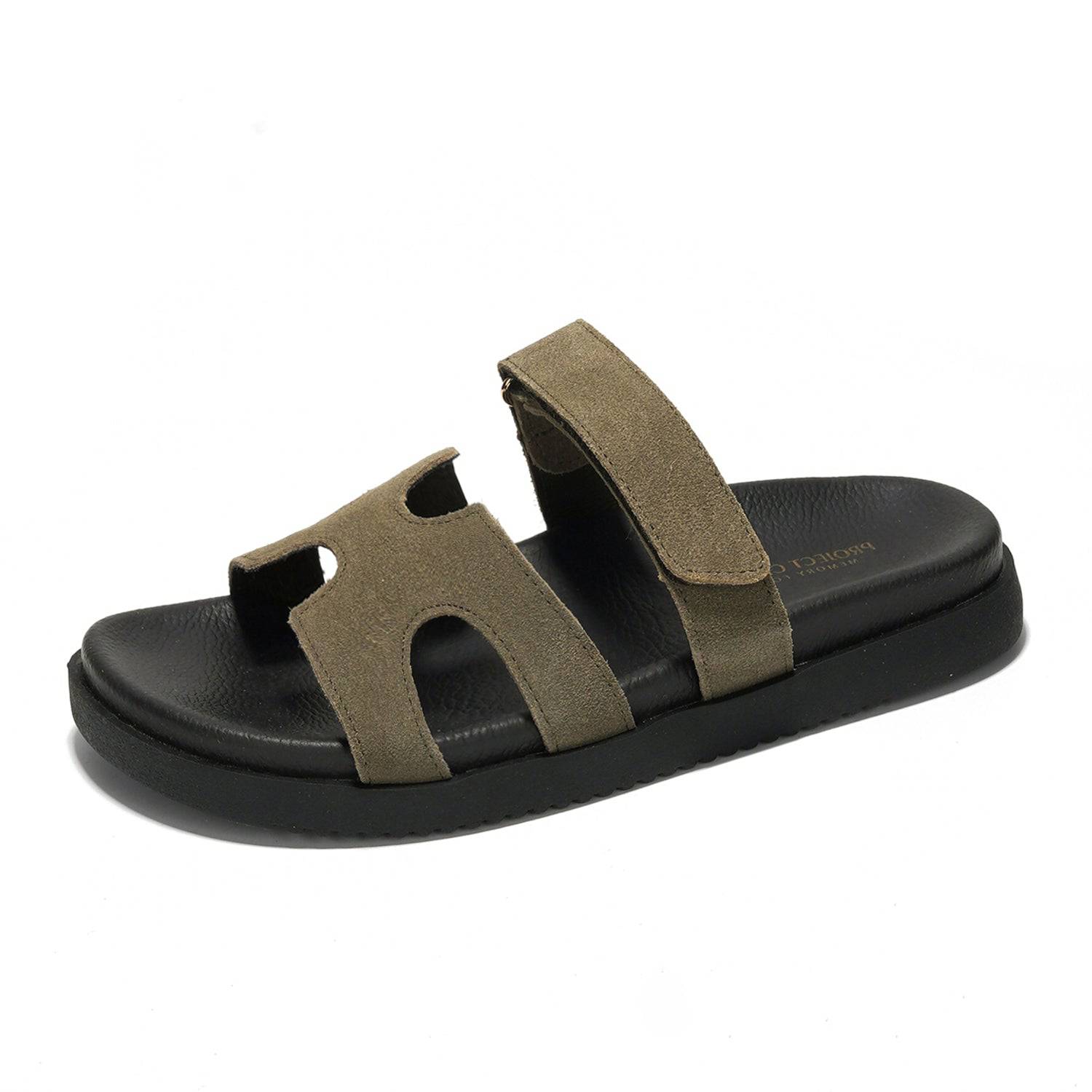 Genuine Leather Memory Foam Sandals | Women's Comfort