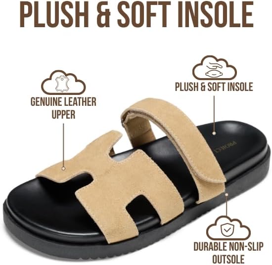Project Cloud Women's | 100% Genuine Leather Women's Sandals | Plush Soft Insole | Lightweight | Non-Slip - Mayvy - Project Cloud - Sandals -Shop Project Cloud premium footwear Now!