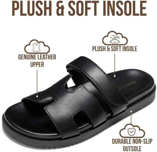 Project Cloud Women's | 100% Genuine Leather Women's Sandals | Plush Soft Insole | Lightweight | Non-Slip - Mayvy - Project Cloud - Sandals -Shop Project Cloud premium footwear Now!