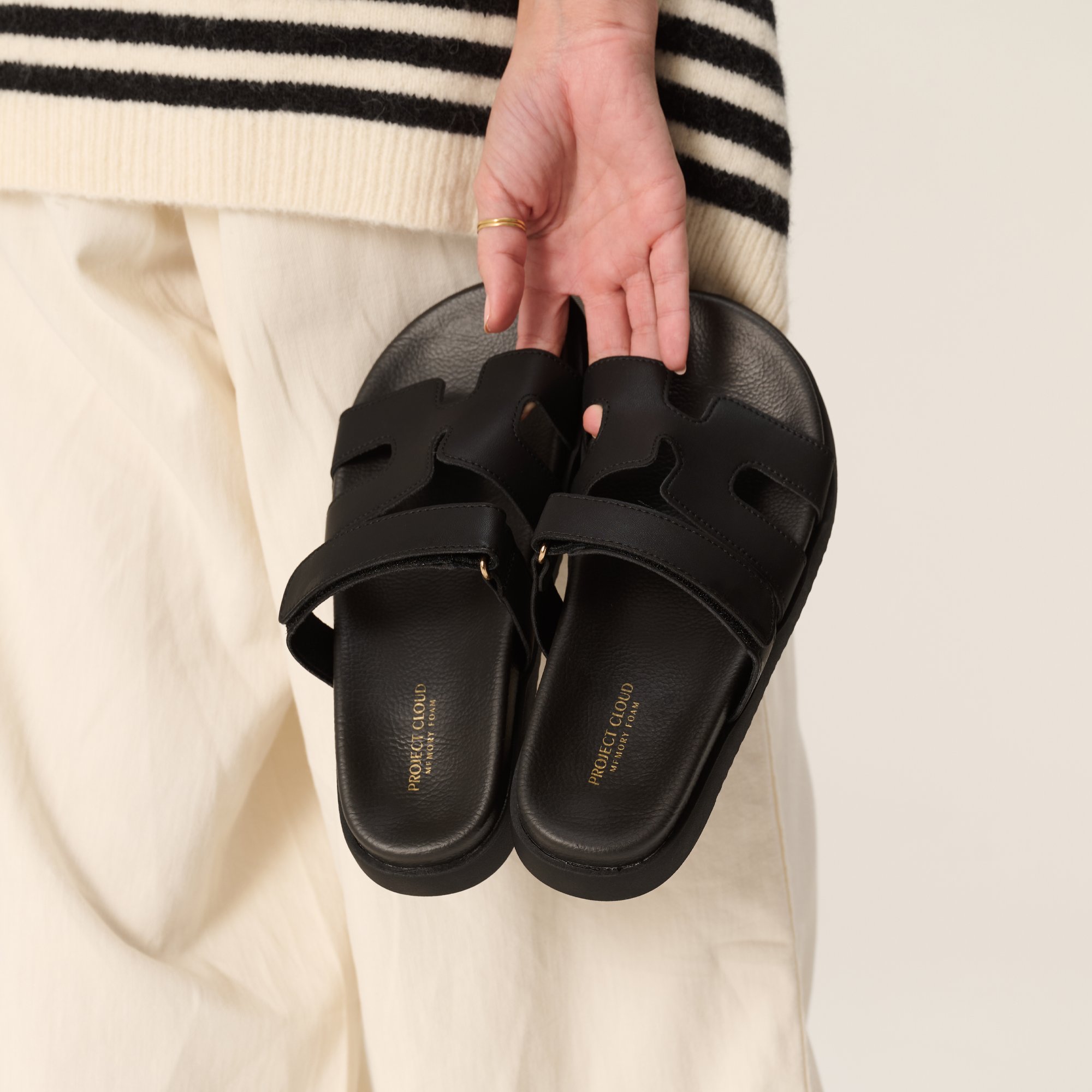 Project Cloud Women's | 100% Genuine Leather Women's Sandals | Plush Soft Insole | Lightweight | Non-Slip - Mayvy - Project Cloud - Sandals -Shop Project Cloud premium footwear Now!