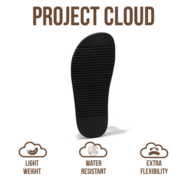 Sandalias Mayven de Project Cloud: sandalias planas de cuero, elegantes. 