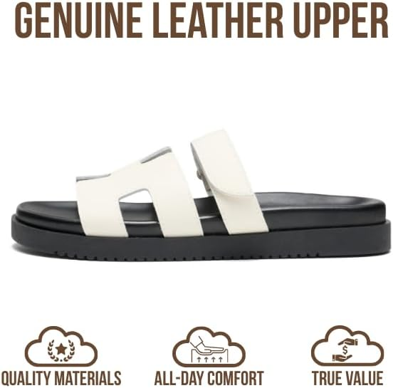 Project Cloud Women's | 100% Genuine Leather Women's Sandals | Plush Soft Insole | Lightweight | Non-Slip - Mayvy - Project Cloud - Sandals -Shop Project Cloud premium footwear Now!