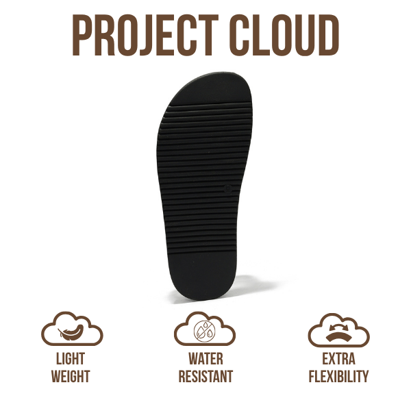 Sandalias Mayven de Project Cloud: sandalias planas de cuero, elegantes. 