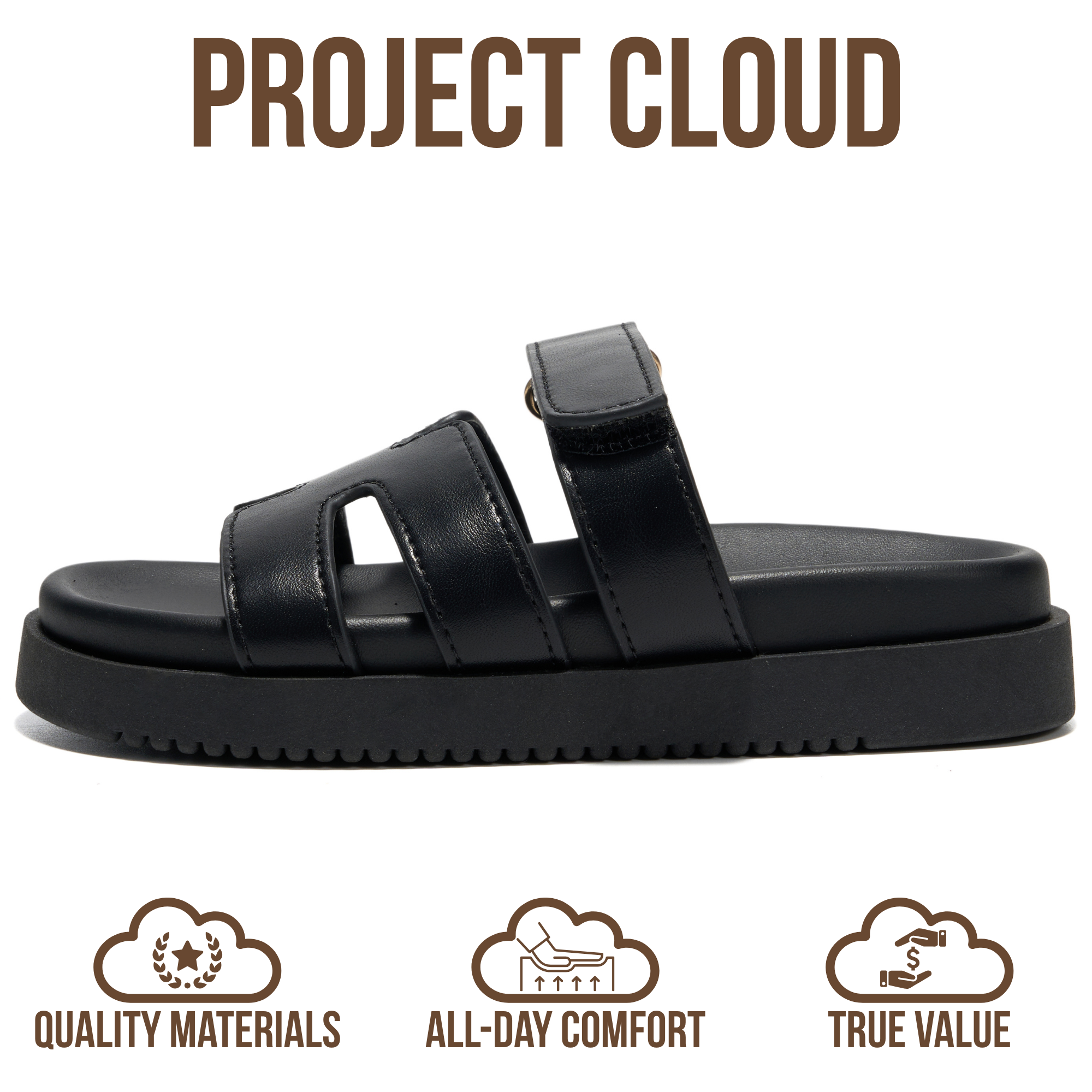 Project Cloud Kids Sandals | 100% Genuine Leather Sandals for Girls | Plush & Soft Insole | Lightweight | Non-Slip - Mayvy Kids