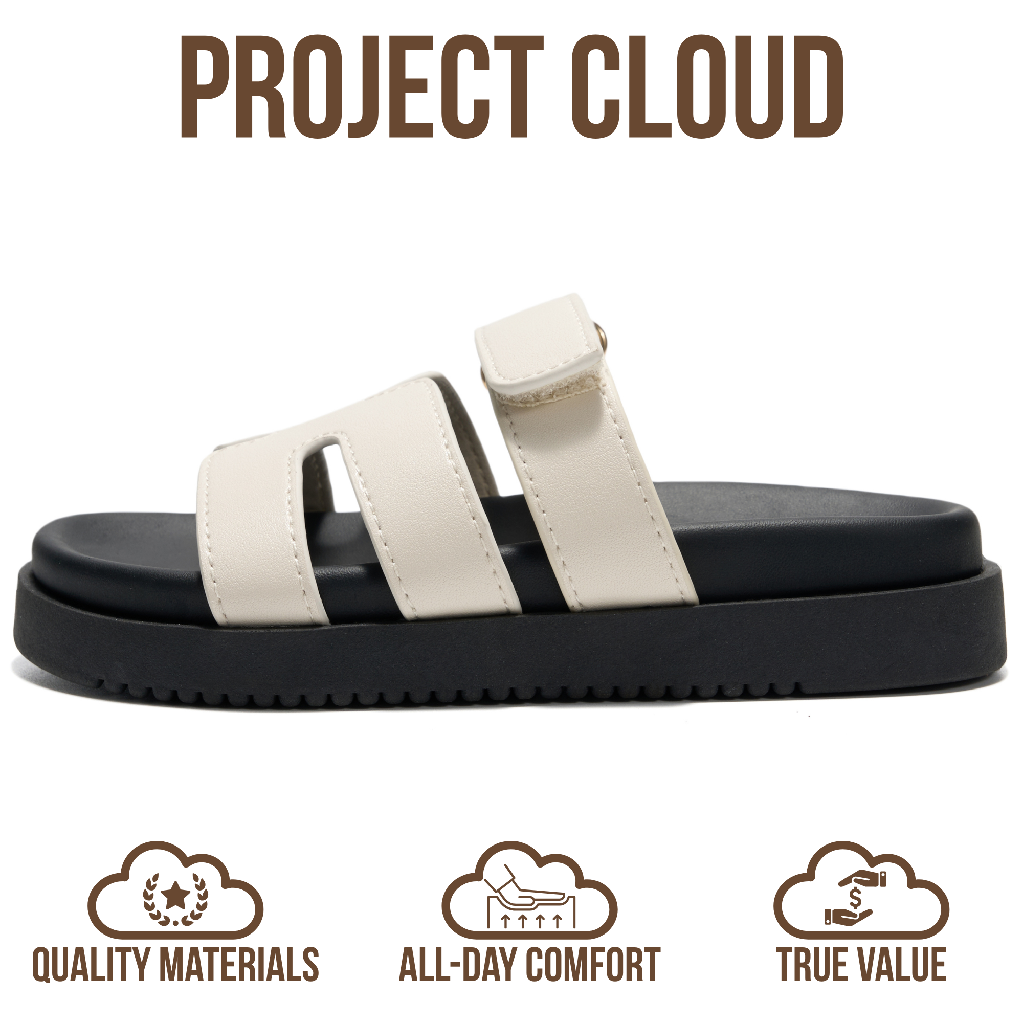 Project Cloud Kids Sandals | 100% Genuine Leather Sandals for Girls | Plush & Soft Insole | Lightweight | Non-Slip - Mayvy Kids