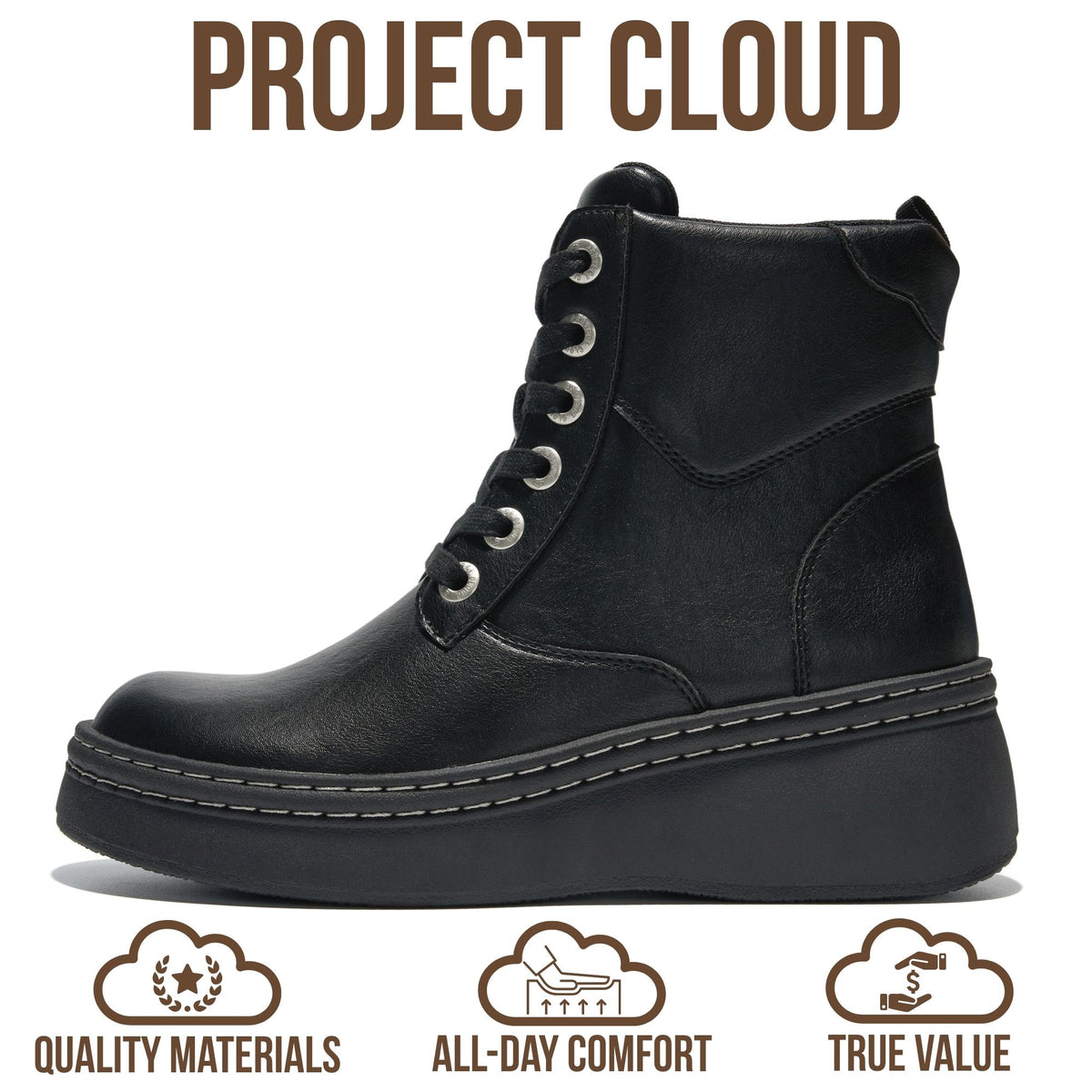 Project Cloud Women's | Genuine Suede Leather Ankle Boots | Smart Foam | Lightweight | Non-Slip Mckenzie