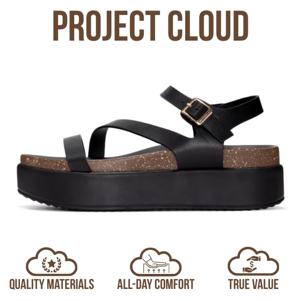 Project Cloud Women's | Wedge Sandals | Plush and Soft Insole | Lightweight | Non-Slip - Mellow - Project Cloud - Sandals -Shop Project Cloud premium footwear Now!