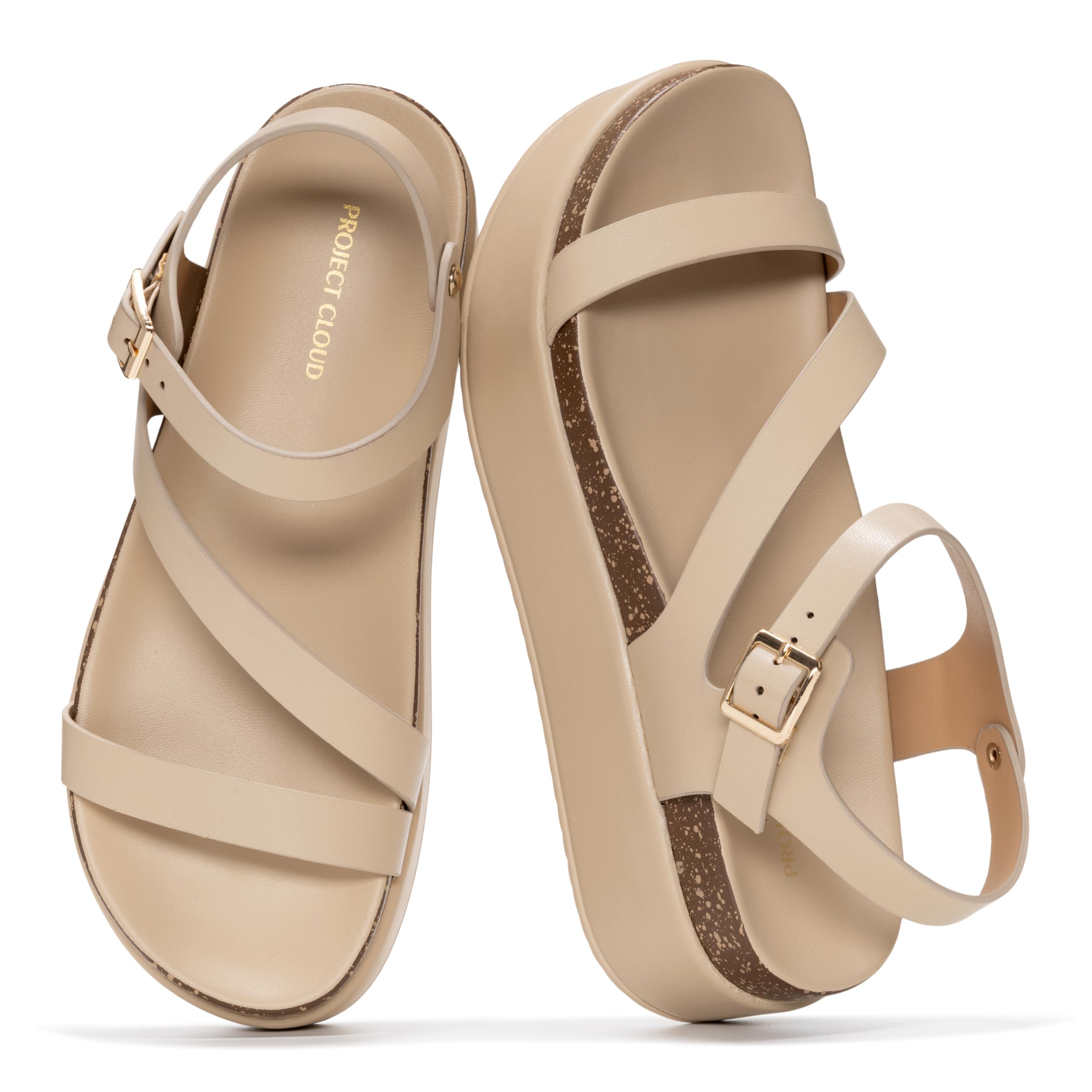 Project Cloud Women's | Wedge Sandals | Plush and Soft Insole | Lightweight | Non-Slip - Mellow - Project Cloud - Sandals -Shop Project Cloud premium footwear Now!