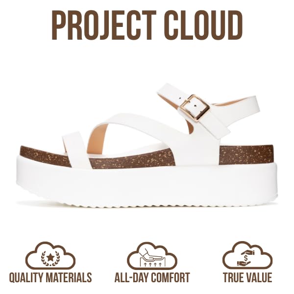 Project Cloud Women's | Wedge Sandals | Plush and Soft Insole | Lightweight | Non-Slip - Mellow - Project Cloud - Sandals -Shop Project Cloud premium footwear Now!