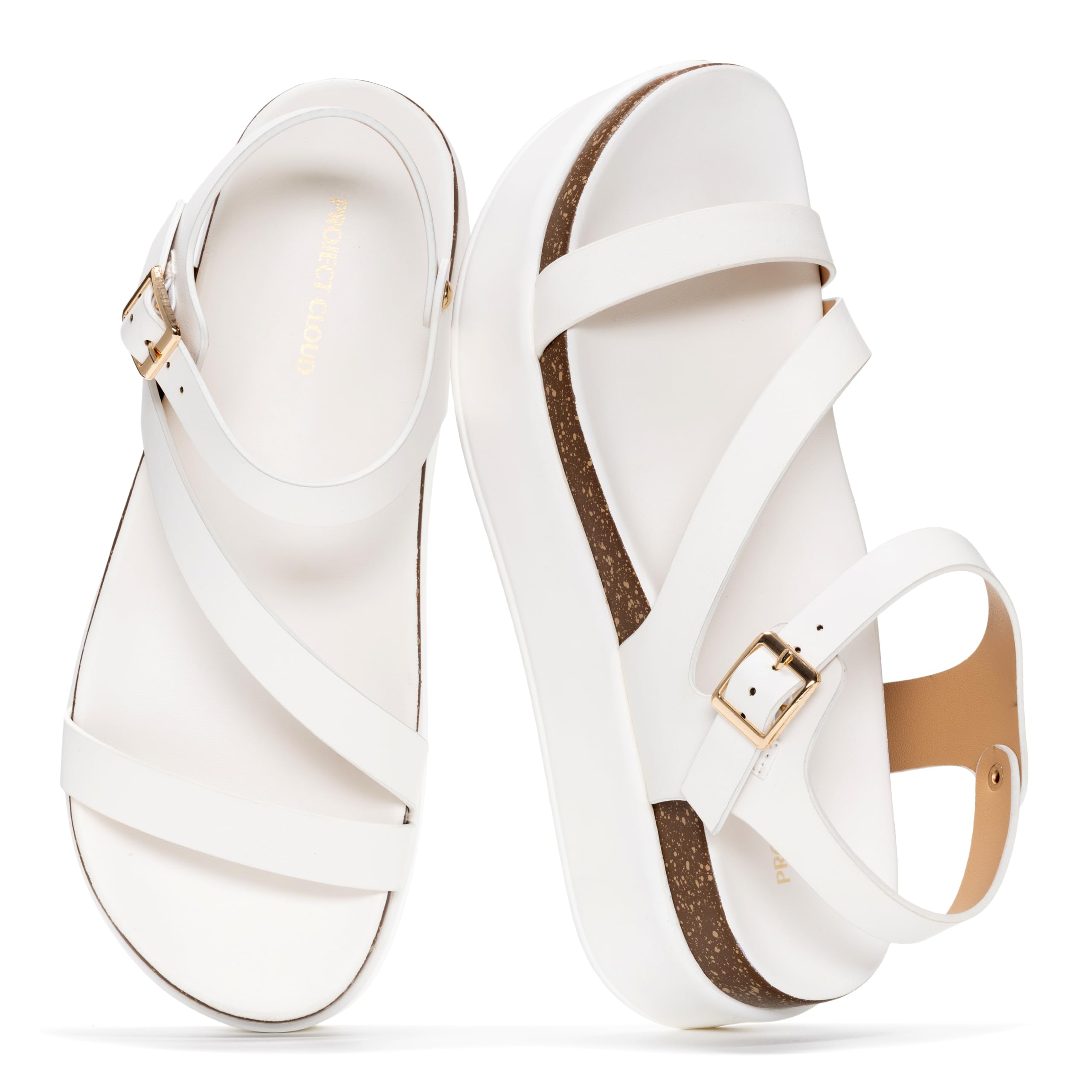 Project Cloud Women's | Wedge Sandals | Plush and Soft Insole | Lightweight | Non-Slip - Mellow - Project Cloud - Sandals -Shop Project Cloud premium footwear Now!