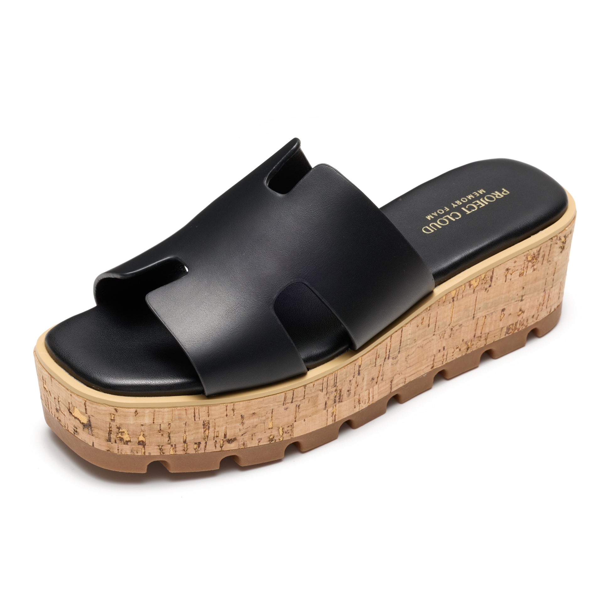 Project Cloud Women's | Genuine Leather Wedge Sandals | Memory Foam | Lightweight | Non-Slip - Mila - Project Cloud - Sandals -Shop Project Cloud premium footwear Now!
