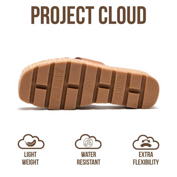 Project Cloud Women's | Genuine Leather Wedge Sandals | Memory Foam | Lightweight | Non-Slip - Mila - Project Cloud - Sandals -Shop Project Cloud premium footwear Now!