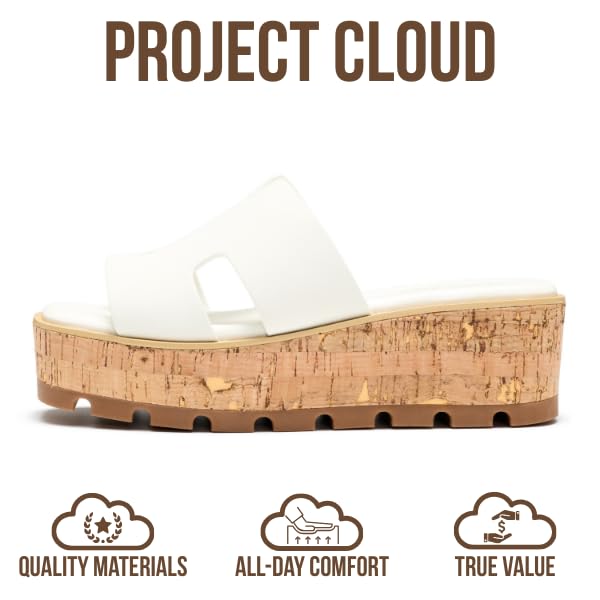 Project Cloud Women's | Genuine Leather Wedge Sandals | Memory Foam | Lightweight | Non-Slip - Mila - Project Cloud - Sandals -Shop Project Cloud premium footwear Now!