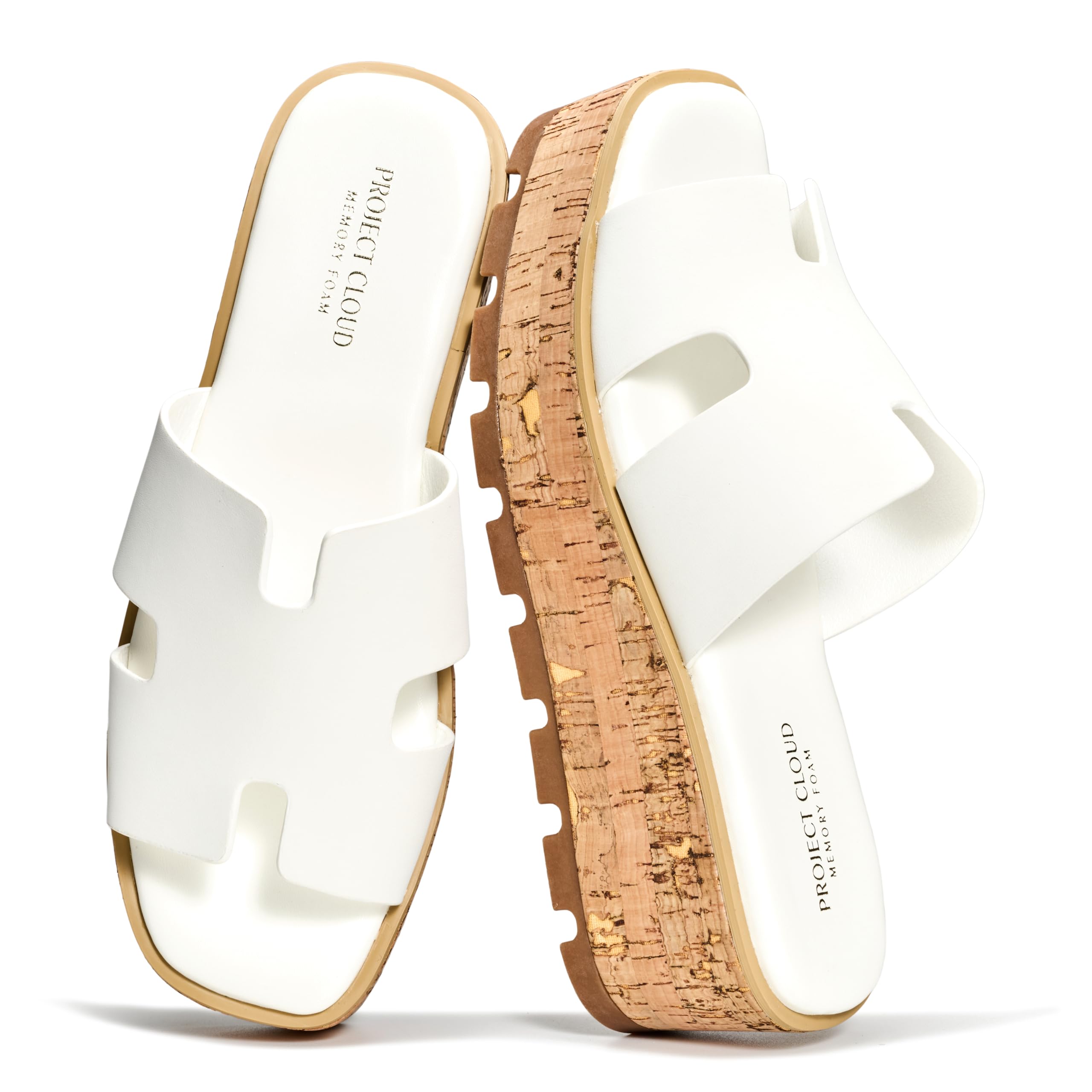 Project Cloud Women's | Genuine Leather Wedge Sandals | Memory Foam | Lightweight | Non-Slip - Mila - Project Cloud - Sandals -Shop Project Cloud premium footwear Now!