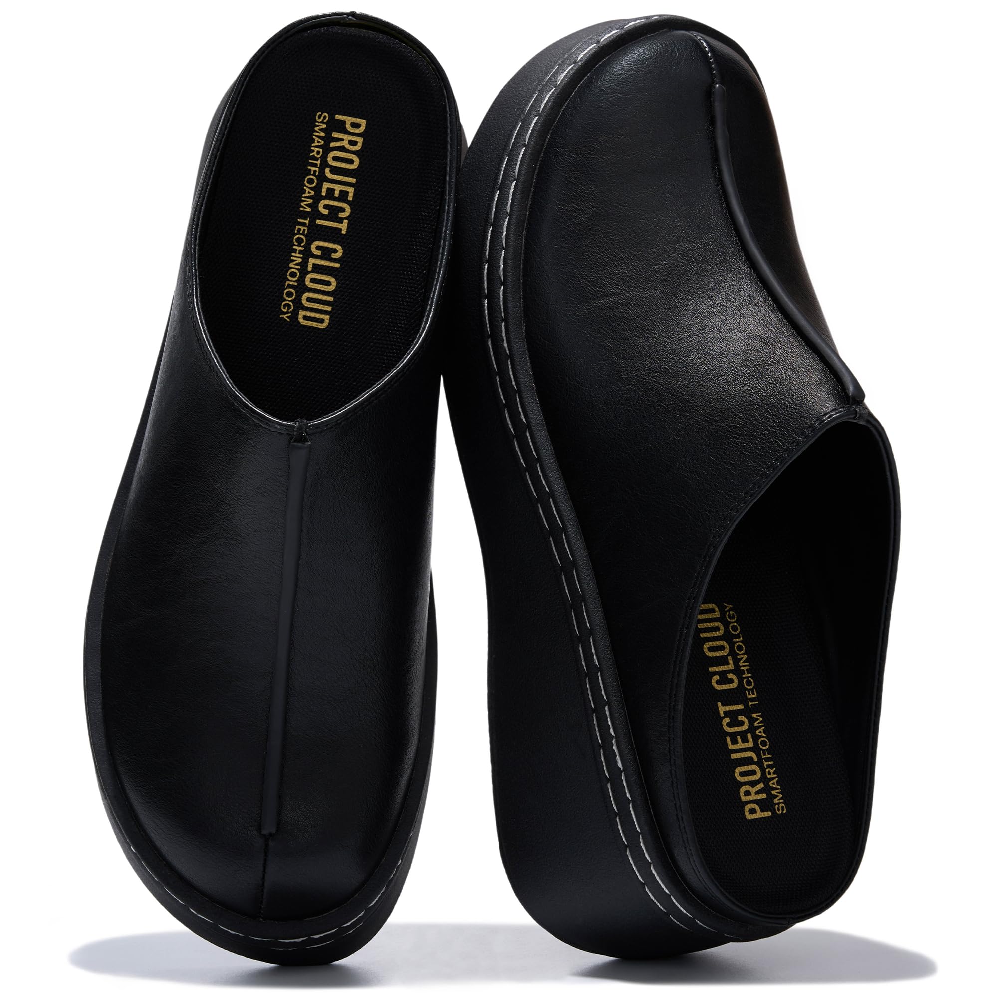 Project Cloud Women's | Genuine Leather Platform Clogs | Smart Foam Insole | Lightweight | Non-Slip - Mix