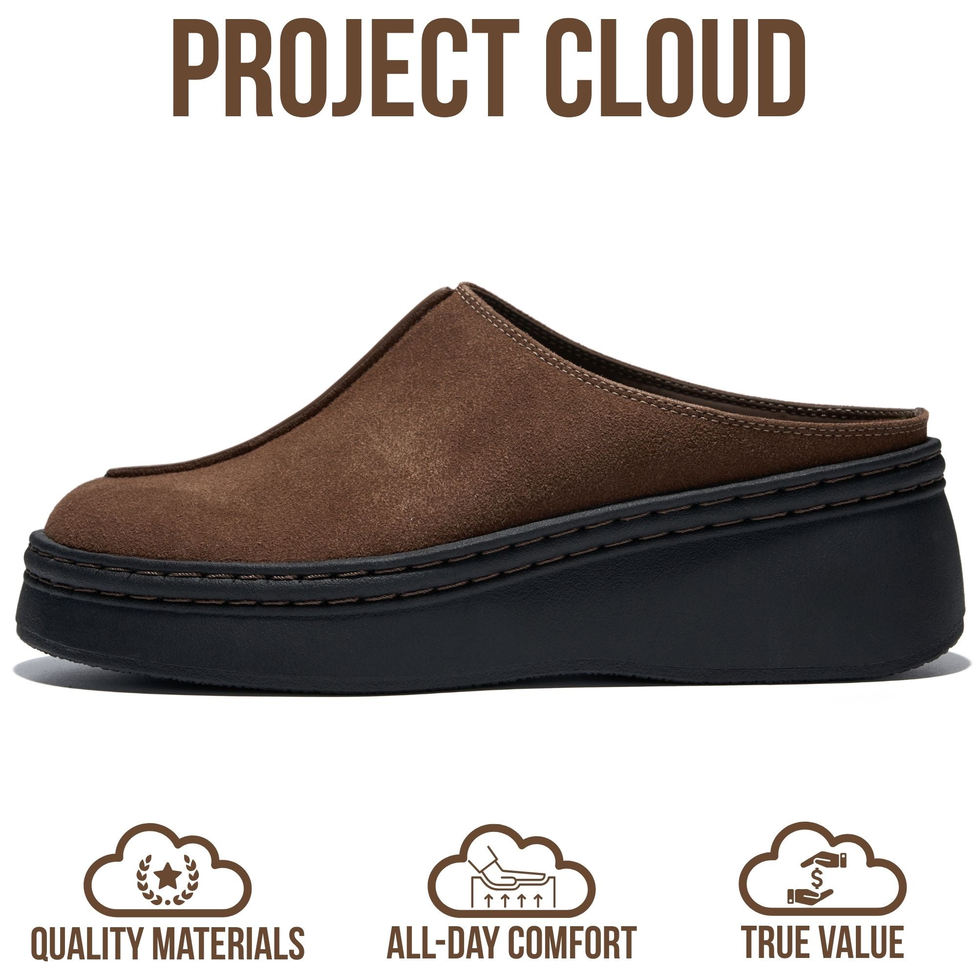 Project Cloud Women's | Genuine Leather Platform Clogs | Smart Foam Insole | Lightweight | Non-Slip - Mix