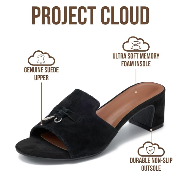 Project Cloud Women's | Genuine Leather Women Sandals Dressy| Memory Foam | Lightweight | Non-Slip - Monaco - Project Cloud - Sandals -Shop Project Cloud premium footwear Now!