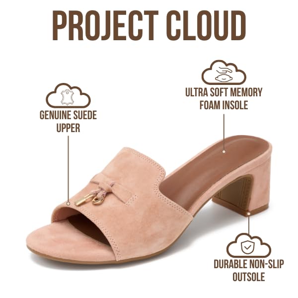 Project Cloud Women's | Genuine Leather Women Sandals Dressy| Memory Foam | Lightweight | Non-Slip - Monaco - Project Cloud - Sandals -Shop Project Cloud premium footwear Now!