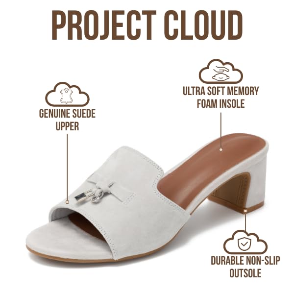 Project Cloud Women's | Genuine Leather Women Sandals Dressy| Memory Foam | Lightweight | Non-Slip - Monaco - Project Cloud - Sandals -Shop Project Cloud premium footwear Now!