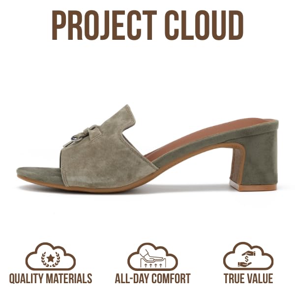 Project Cloud Women's | Genuine Leather Women Sandals Dressy| Memory Foam | Lightweight | Non-Slip - Monaco - Project Cloud - Sandals -Shop Project Cloud premium footwear Now!