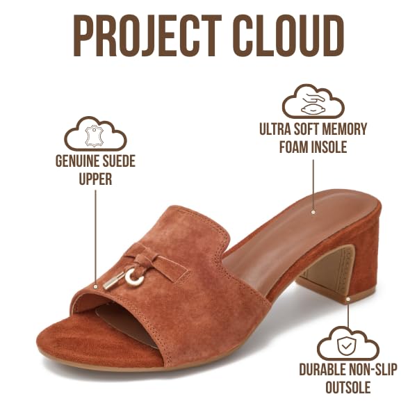 Project Cloud Women's | Genuine Leather Women Sandals Dressy| Memory Foam | Lightweight | Non-Slip - Monaco - Project Cloud - Sandals -Shop Project Cloud premium footwear Now!
