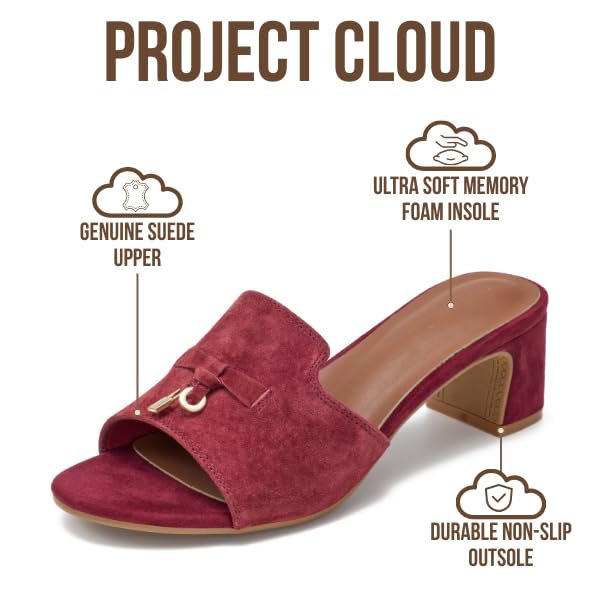 Project Cloud Women's | Genuine Leather Women Sandals Dressy| Memory Foam | Lightweight | Non-Slip - Monaco - Project Cloud - Sandals -Shop Project Cloud premium footwear Now!