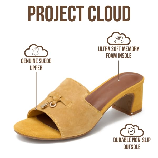 Project Cloud Women's | Genuine Leather Women Sandals Dressy| Memory Foam | Lightweight | Non-Slip - Monaco - Project Cloud - Sandals -Shop Project Cloud premium footwear Now!