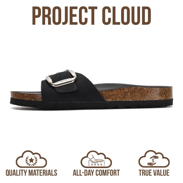 Project Cloud Women's | 100% Genuine Leather Women Sandals | Memory Foam | Lightweight | Non-Slip - Mykonos