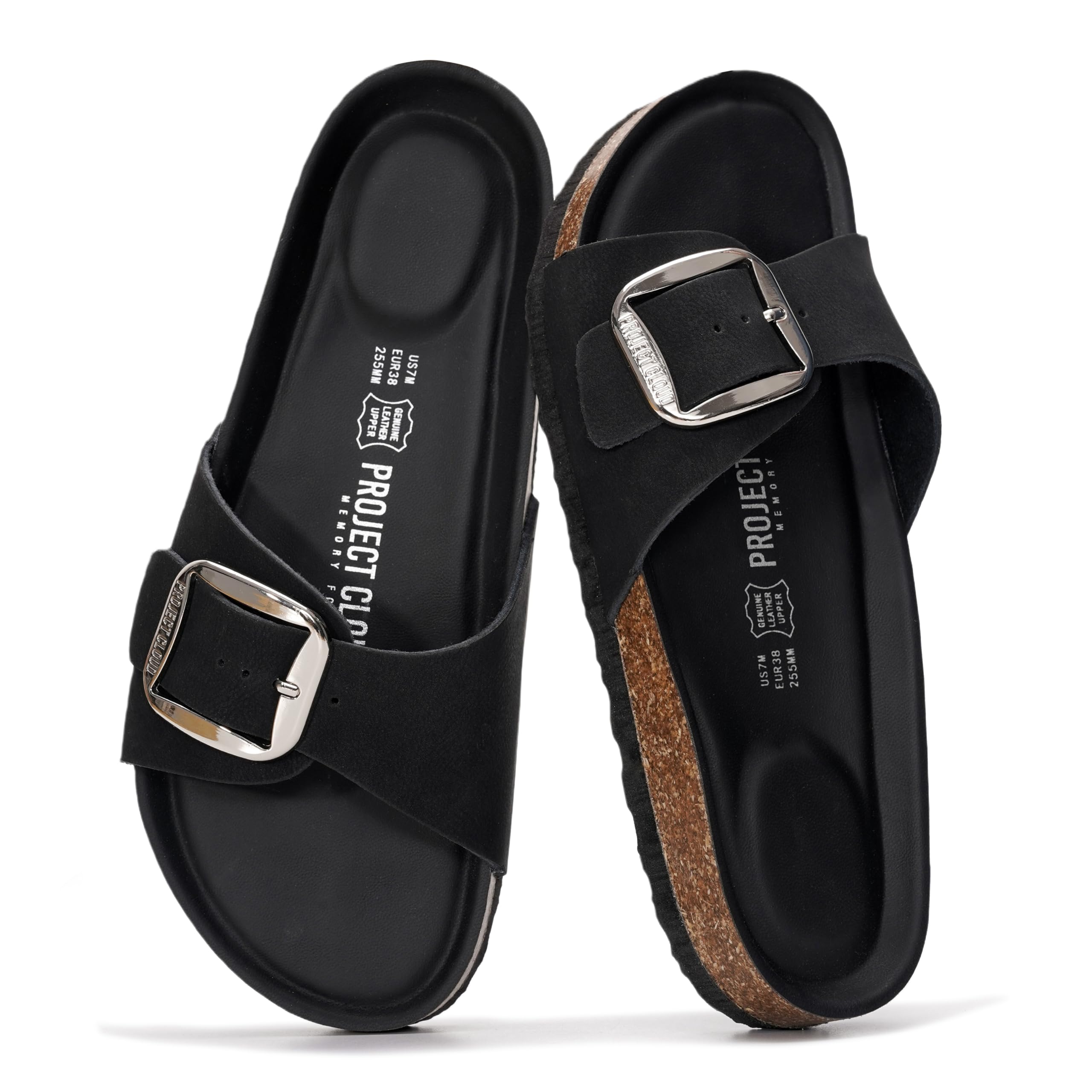 Project Cloud Women's | 100% Genuine Leather Women Sandals | Memory Foam | Lightweight | Non-Slip - Mykonos