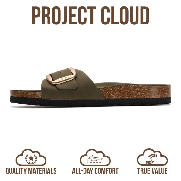 Project Cloud Women's | 100% Genuine Leather Women Sandals | Memory Foam | Lightweight | Non-Slip - Mykonos