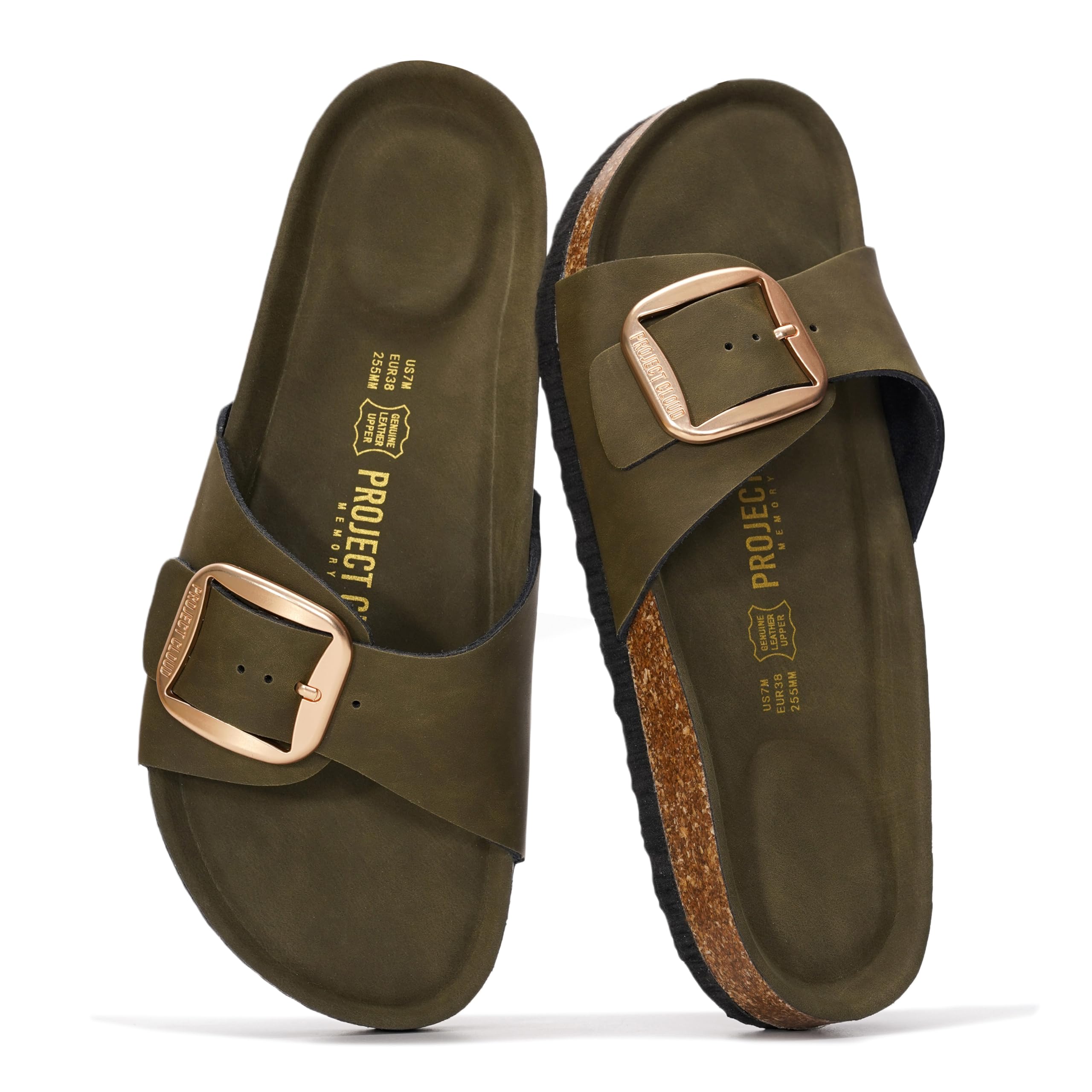 Project Cloud Women's | 100% Genuine Leather Women Sandals | Memory Foam | Lightweight | Non-Slip - Mykonos