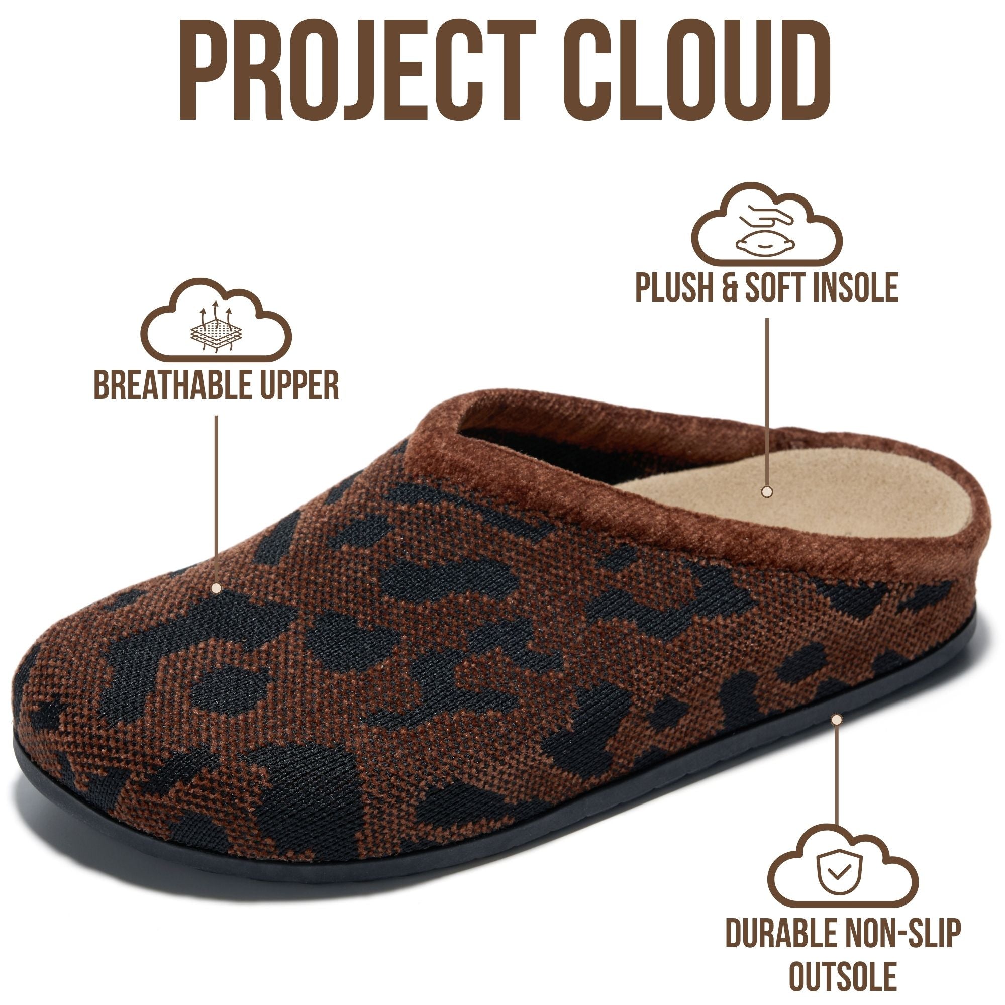 Project Cloud Women's | Genuine Leather Insole Mules | Smart Foam | Lightweight | Non-Slip - Nella