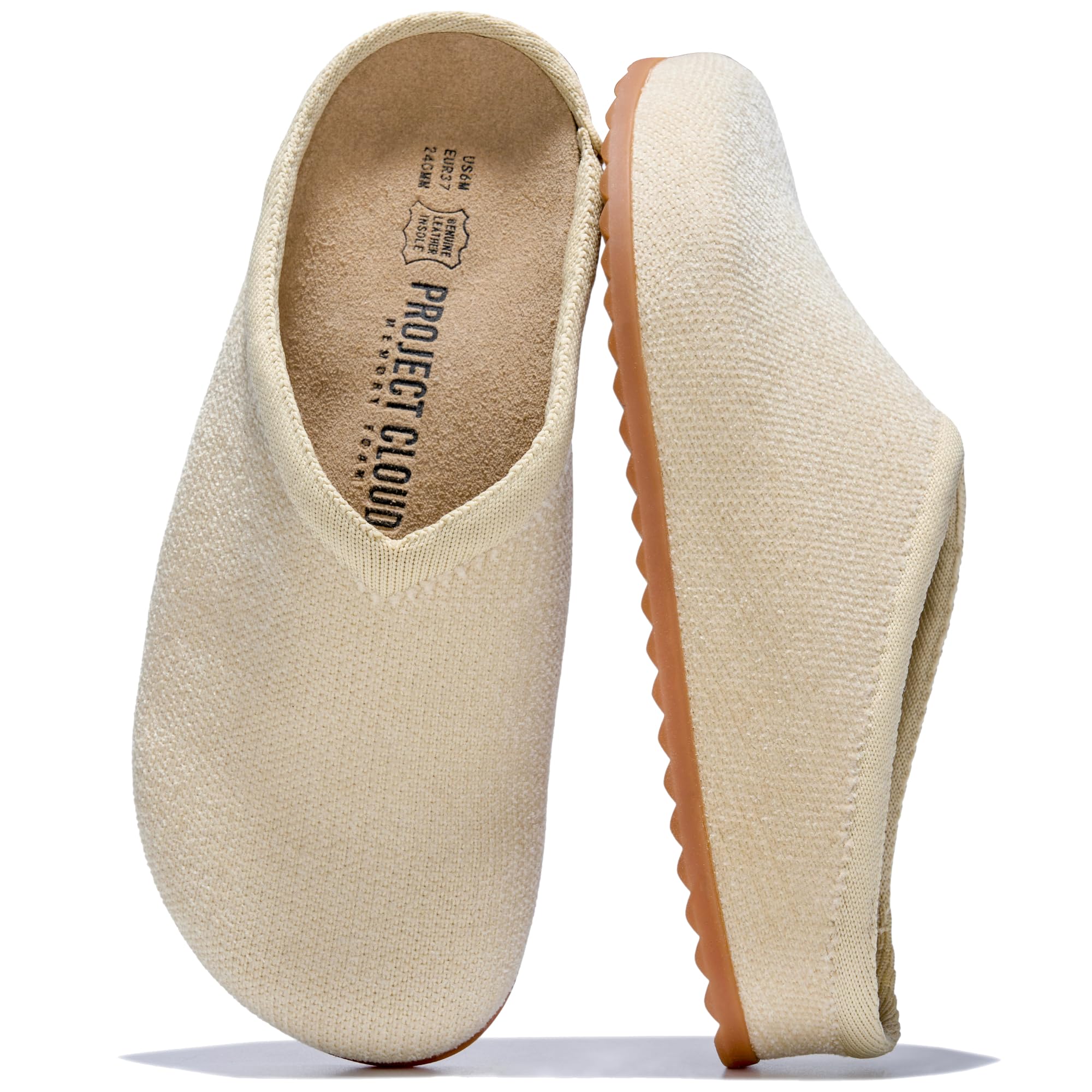 Project Cloud Women's | Genuine Leather Insole Mules | Smart Foam | Lightweight | Non-Slip - Nella