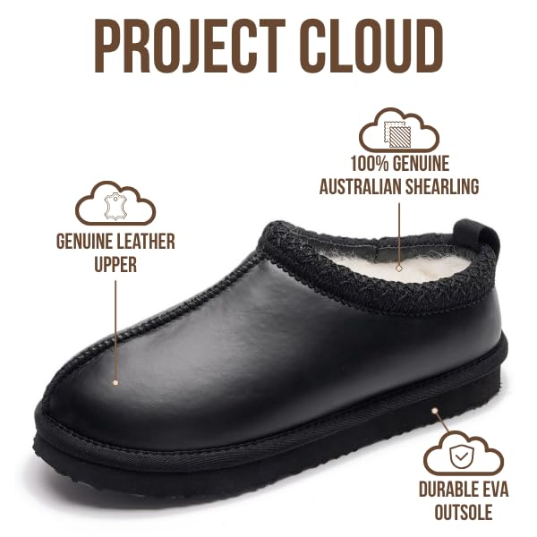 Project Cloud | "Nerita" Genuine Australian Sheepskin Women's Slippers | Memory Foam | Non-Slip